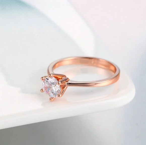 Tiffany's Ballerina Solitaire 18K Rose Gold Ring - Picture 4 of 7
